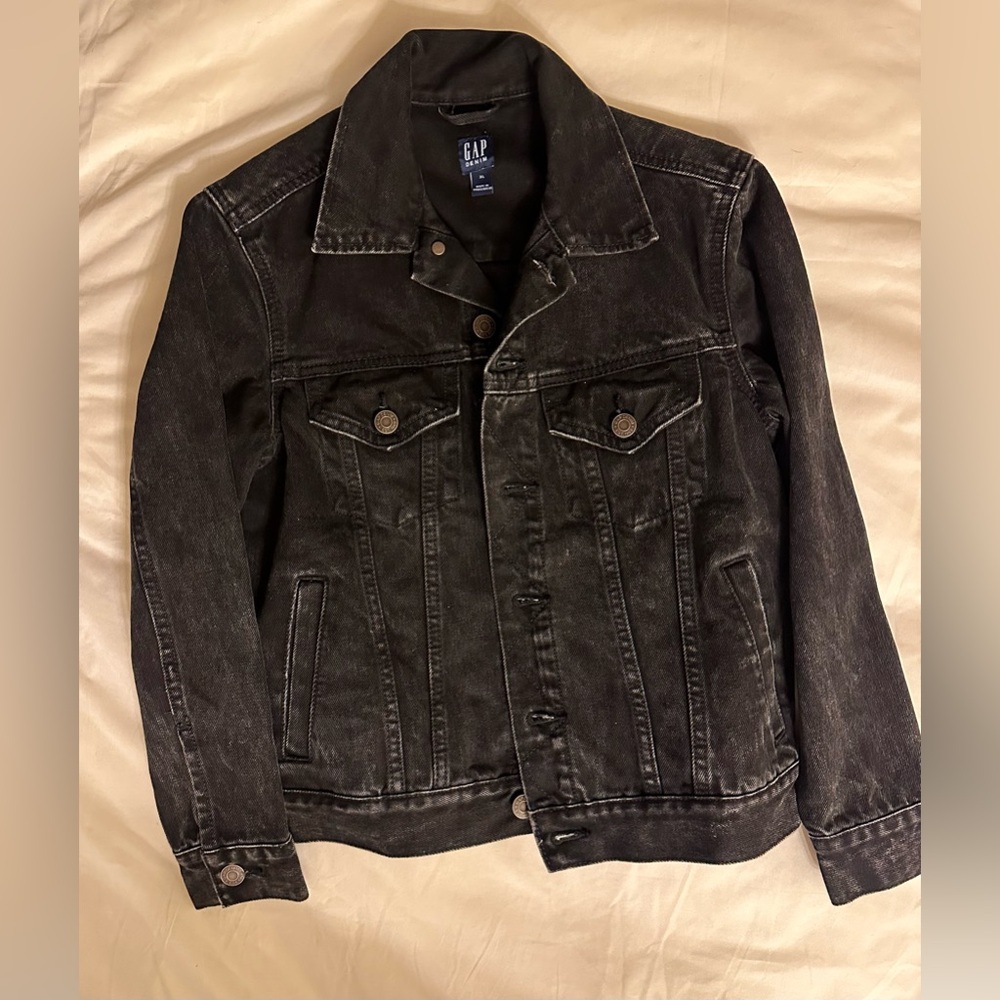 Boys GAP Black Jean Jacket size XL never worn